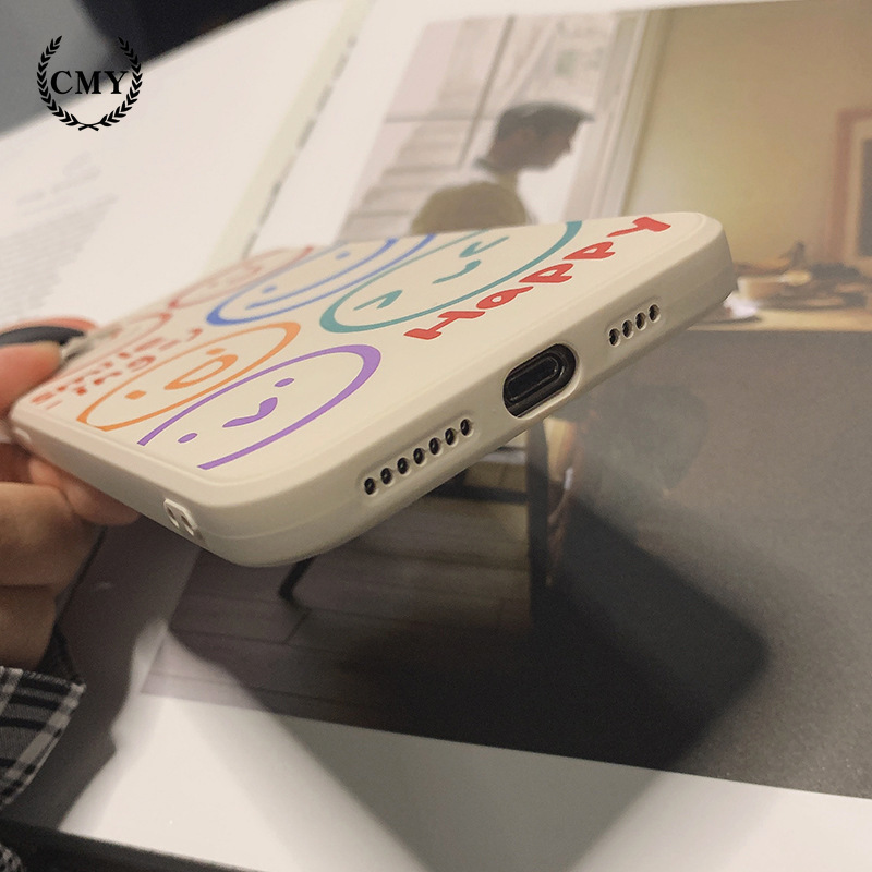 ốp iphone 11 Ốp lưng silicon mềm họa tiết mặt cười cho iPhone 11/11Pro 11Pro Max X XR XS XS MAX 7 8 Plus SE