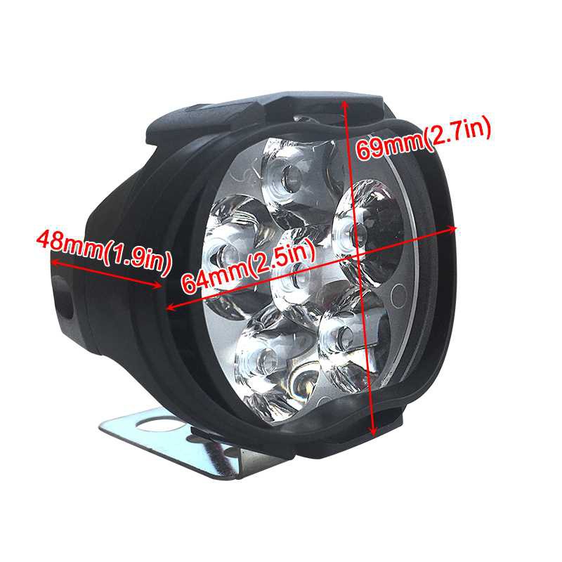 Set 2 Đèn Led 1000 Lumens Màu Đen Siêu Sáng Dành Cho Xe Mô Tô