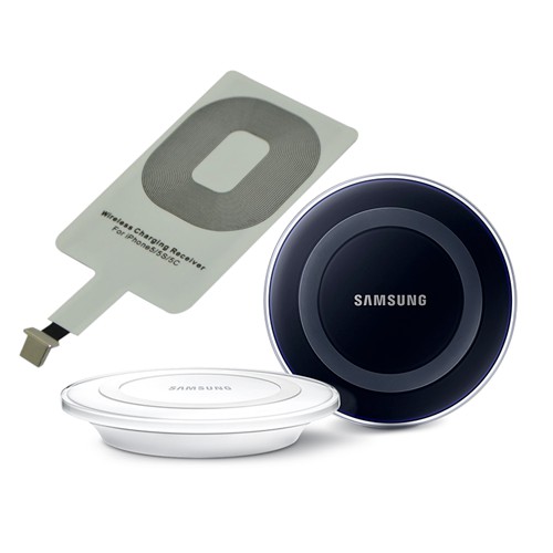 COMBO ĐẾ SẠC ĐIỆN THOẠI KHÔNG DÂY GH69 VÀ MIẾNG NHẬN SẠC CHO ĐIỆN THOẠI IP5/6/7