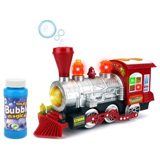 Xe lửa thổi bong bóng xà phòng 968A: Có đèn, nhạc: Loại lớn (Không kèm pin)