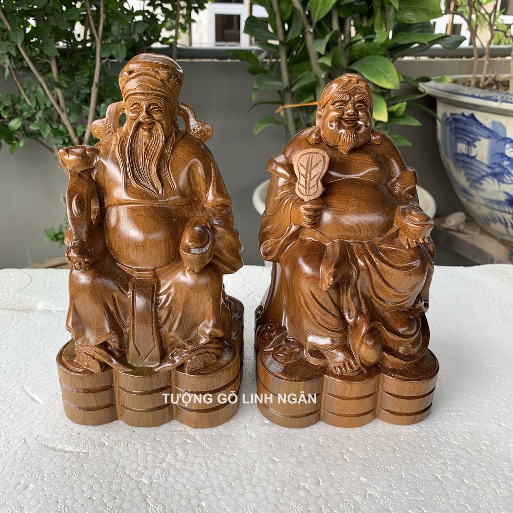 Cặp thần tài thổ địa cao 20 cm