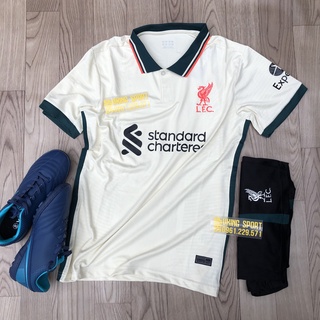 Áo Liverpool 2022 | Bộ Quần Áo Bóng Đá CLB Liverpool 2021/2022 Sân Khách Màu Vàng Nhạt