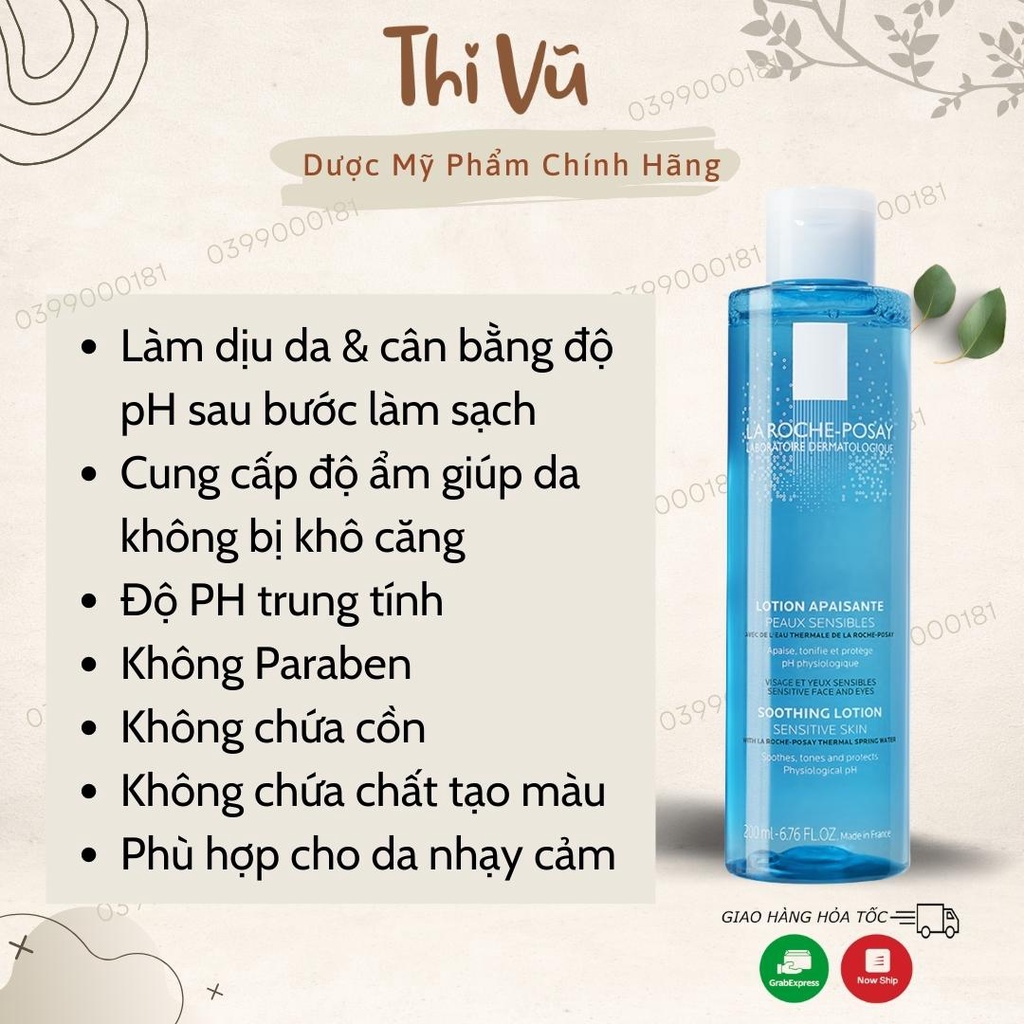 Toner La Roche Posay Lotion Sensitive Skin, nước cân bằng dành cho da nhạy cảm - Thi Vũ