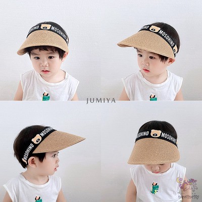 Mũ Cói Chống Tia Uv Hình Gấu Hoạt Hình Dễ Thương Phong Cách Hàn Quốc Cho Bé