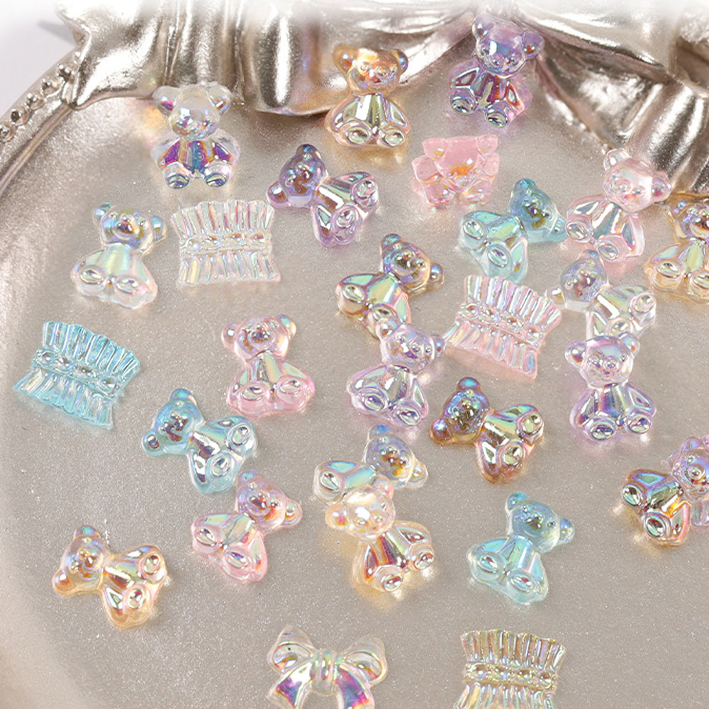 [Hàng mới về] Bộ 48 phụ kiện trang trí móng tay 3D xinh xắn