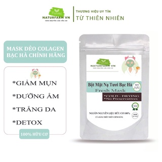 100gr Bột mặt nạ tươi colagen tinh chất bạc hà cao cấp chuyên dùng trong Spa uy tín ( Mask dẻo chính hãng ) Handmade