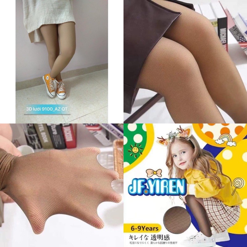 BÁN SỈ QUẦN TẤT 3D LƯỚI CHO BÉ 3-12 TUỔI