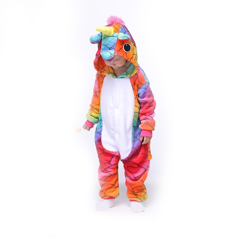 {Hoạ Tiết Cá} Bộ Đồ Thú Kỳ Lân Cho Bé, Bộ Đô Thú Liền Thân Kỳ Lân Trẻ Em (Unicorn)