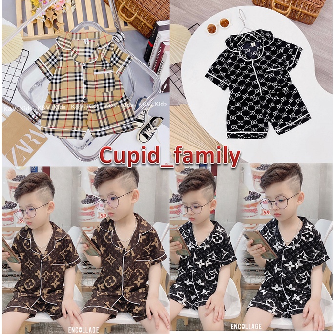 bộ pijama lụa tuyết 23 mềm mịn cực thích cho bé trai bé gái - BPLD23