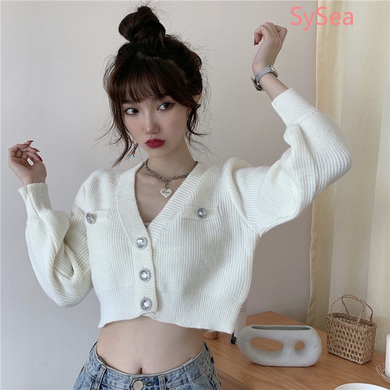 Áo sweater dệt kim tay dài thời trang mùa xuân cho nữ