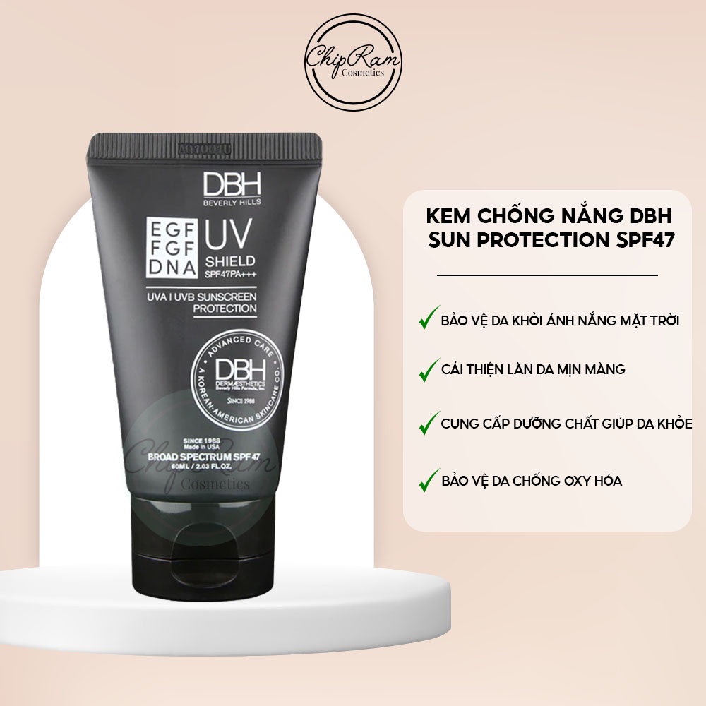 Kem chống nắng DBH EGF FGF DNA Sun Protection SPF47 chống tia uv toàn diện 60ml