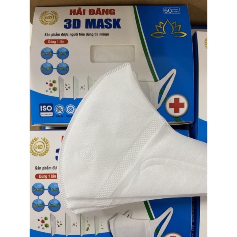 [RẺ NHẤT] Hộp 50 c Khẩu Trang 3D MASK Monji Chính Hãng Thời Trang, Khẩu trang 3D công nghệ dập Nhật Bản