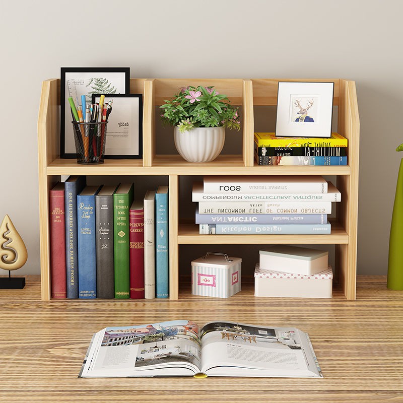 ♝✷☇Kệ sách nhỏ đơn giản để bàn văn phòng gia đình tủ học sinh giá đồ lớn nhiều tầng
