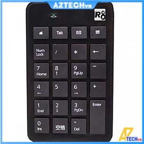 Keyboard, Bàn phím số rời cổng R8-1810 USB (Đen) cho máy tính laptop