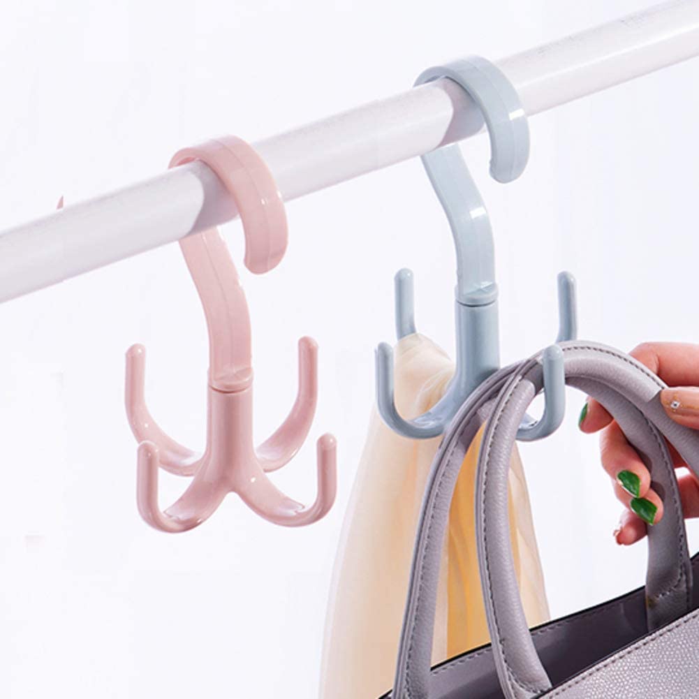 Móc treo đồ dùng 4 chấu xoay 360 độ, móc treo quần áo, túi xách, giày dép chịu lực tốt - 20327