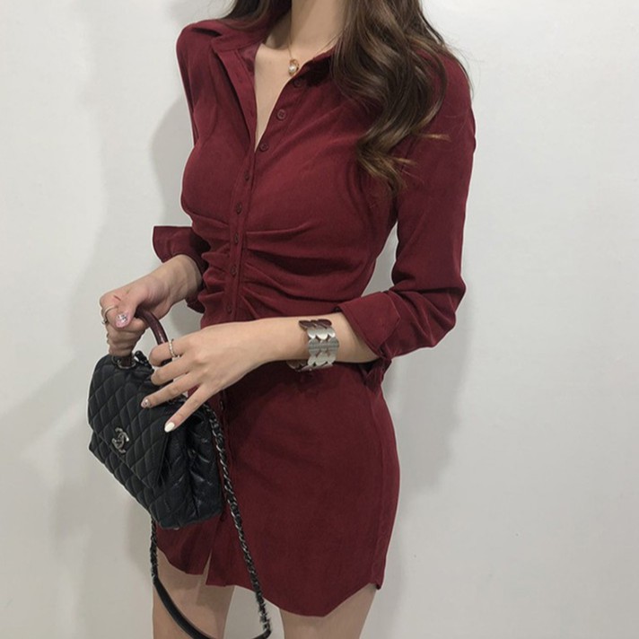 Đầm nữ dáng ôm tay dài mini Emilyshop