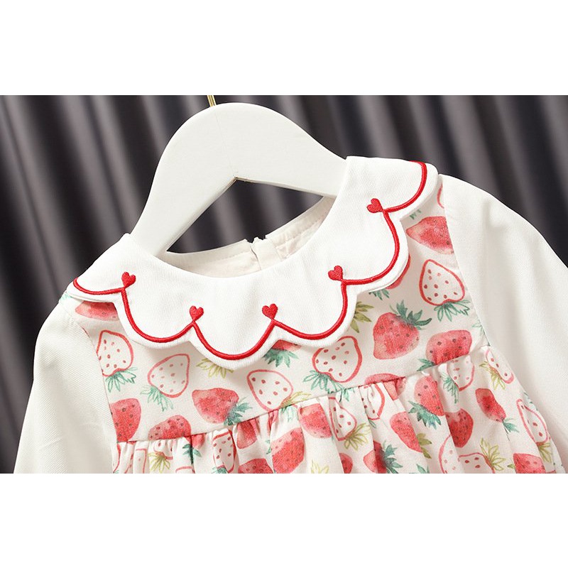 Váy Dâu Tây Cho Bé Gái Size 8-16kg