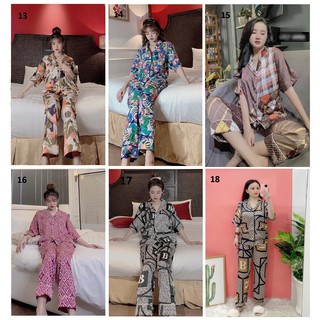 [MUA 2 GIẢM 30%] Đồ Bộ Lụa Latin - Satin - Tay Cánh Dơi Quần Dài (P.1)