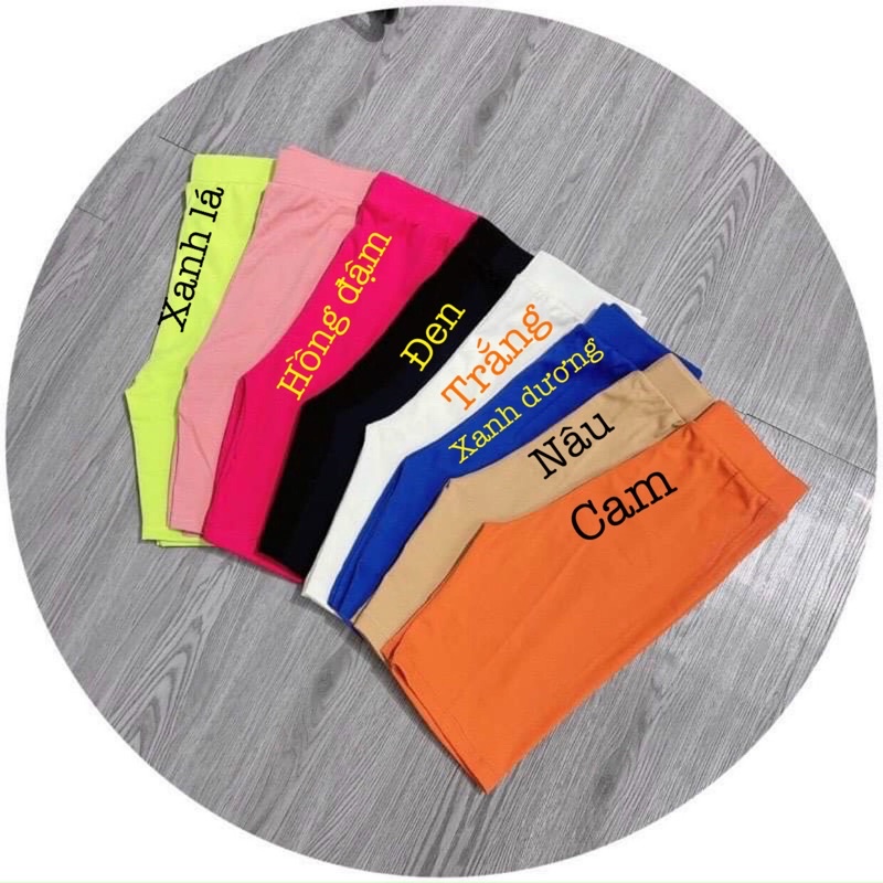 quần legging ngố lửng vải thun cotton sịn sò siêu co giãn