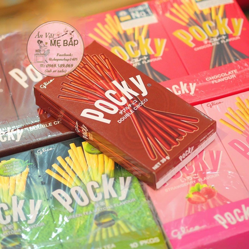 Bánh Que Pocky Thái Lan - Hộp 39Gram - Vị Chocolate, Trà Xanh, Doulbe, Choco Cookie và Dâu [Hàng Nhập]