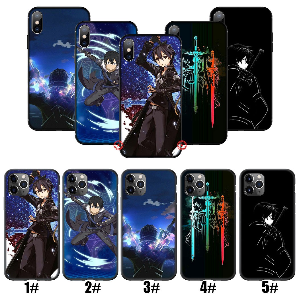 Ốp Điện Thoại Silicon Mềm Hình Sword Art Online Kirito Ol87 Cho Iphone 11 12 Pro Max Mini Se