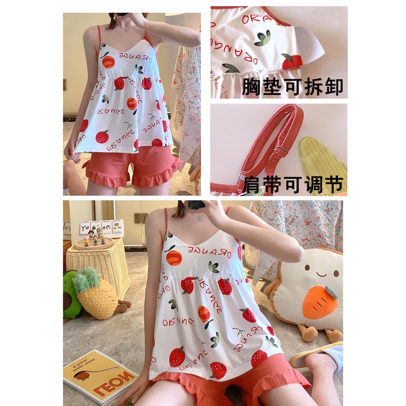 Bộ Ngủ Satin In Họa Tiết Thời Trang Hè 2021 Cho Nữ