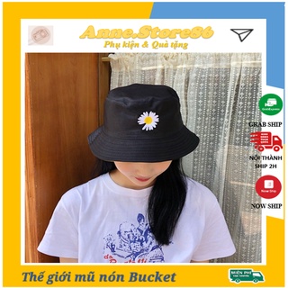 Mũ Nón Bucket 2 mặt họa tiết hoa cúc họa mi GD chất cotton form unisex nhiều màu - Ảnh thật - N09