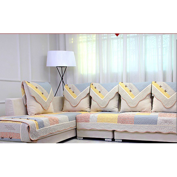 Thảm cotton Hàn lót sàn, trải cho bé ngồi chơi - 90x90cm