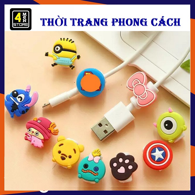 ⚡ Nút Gắn Bảo Vệ Dây Cáp Sạc Hình Thú Hoạt Hình Ngộ Nghĩnh Dễ Thương - Nút Bảo Vệ Cáp Sạc Hình Thú Hàng Chuẩn Đẹp ⚡