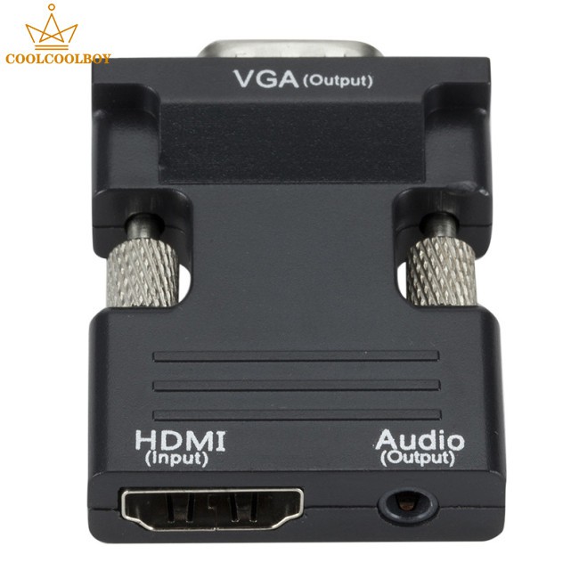 [COD] HDMI Female To VGA Male Converter 1080P HDMI To VGA Adapter Digital To Analog Audio Video Adapter for PC Laptop TV Box Projector