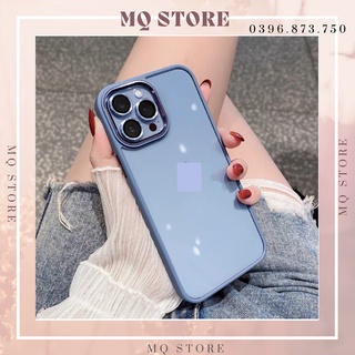 Ốp lưng Iphone 13/ 13 Pro Max /12 Pro Max viền màu lưng trong chống sốc, chống ố màu chính hãng X&M