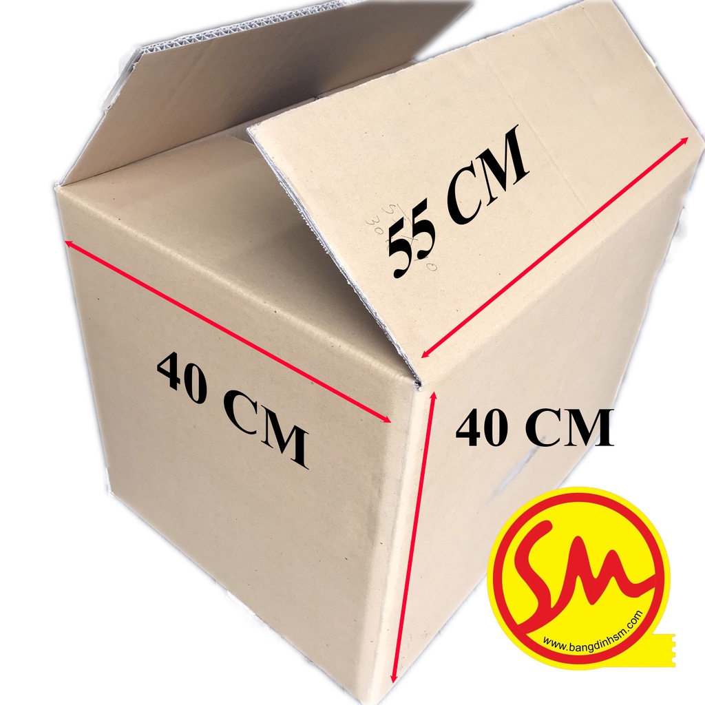 THÙNG CARTON, HỘP GIẤY CARTON 03 size dài 55cm 3 lớp sóng B chuyên dùng ĐÓNG GÓI CÁC SẢN PHẨM, VẬN CHUYỂN DỄ DÀNG