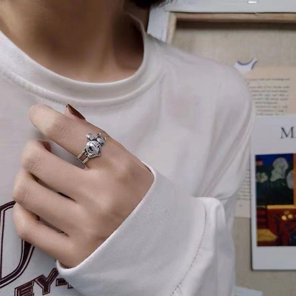 JARRED Nhẫn Hở Họa Tiết Dây Xích Cổ Điển Có Thể Điều Chỉnh