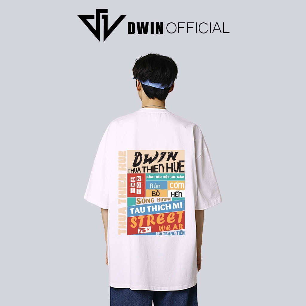 Áo thun unisex Thừa Thiên Huế thời trang DWin basic tee phông trơn nam nữ tay lỡ oversize form rộng