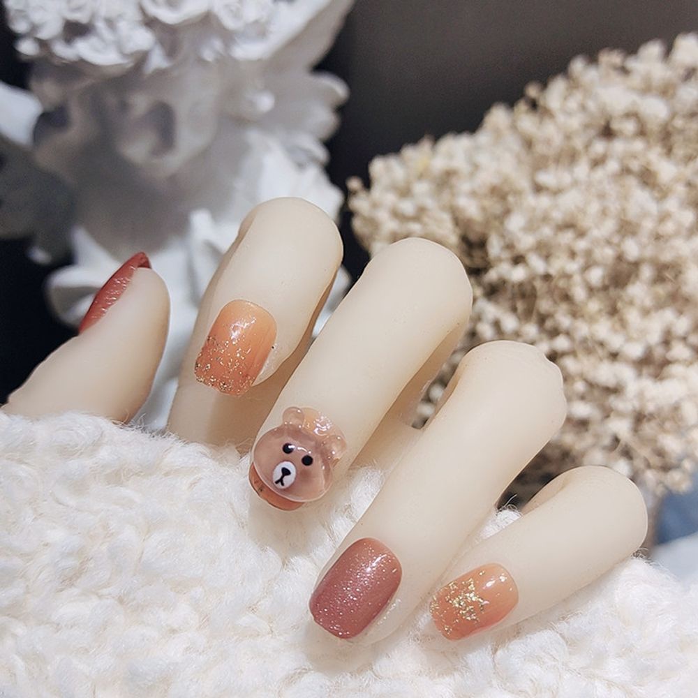 [Hàng mới về] Móng tay giả trang trí nghệ thuật hình hoa cúc kiểu hoạt hình Nhật Bản đáng yêu sành điệu