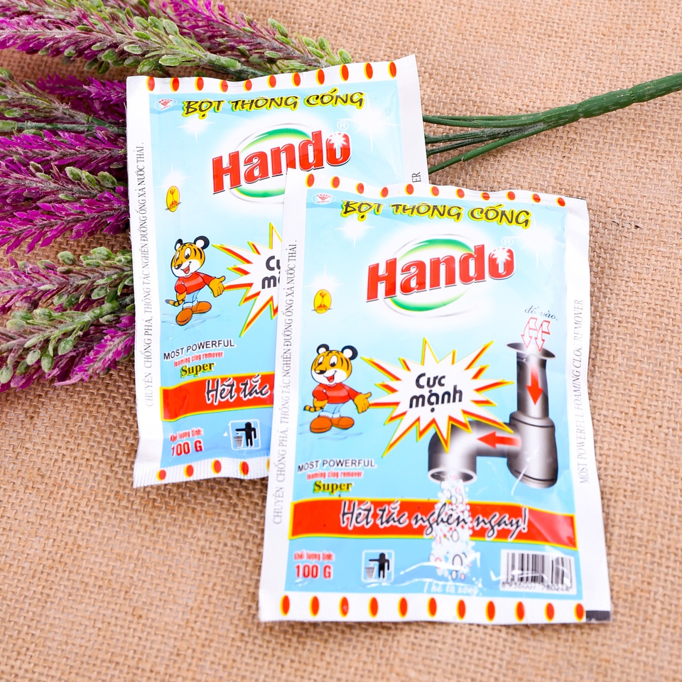Bột thông cống hầm cầu nhà vệ sinh bồn rửa bát loại mạnh 100g