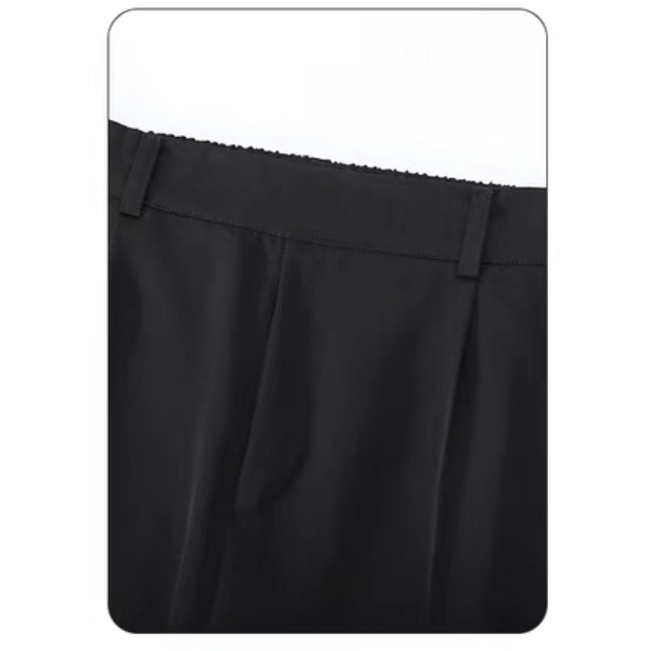 Quần suông basic nam nữ ống rộng chất kaki xuất Hàn cực đẹp, Quần lưng thun co giãn 3 màu tôn dáng phong cách Hàn Quốc