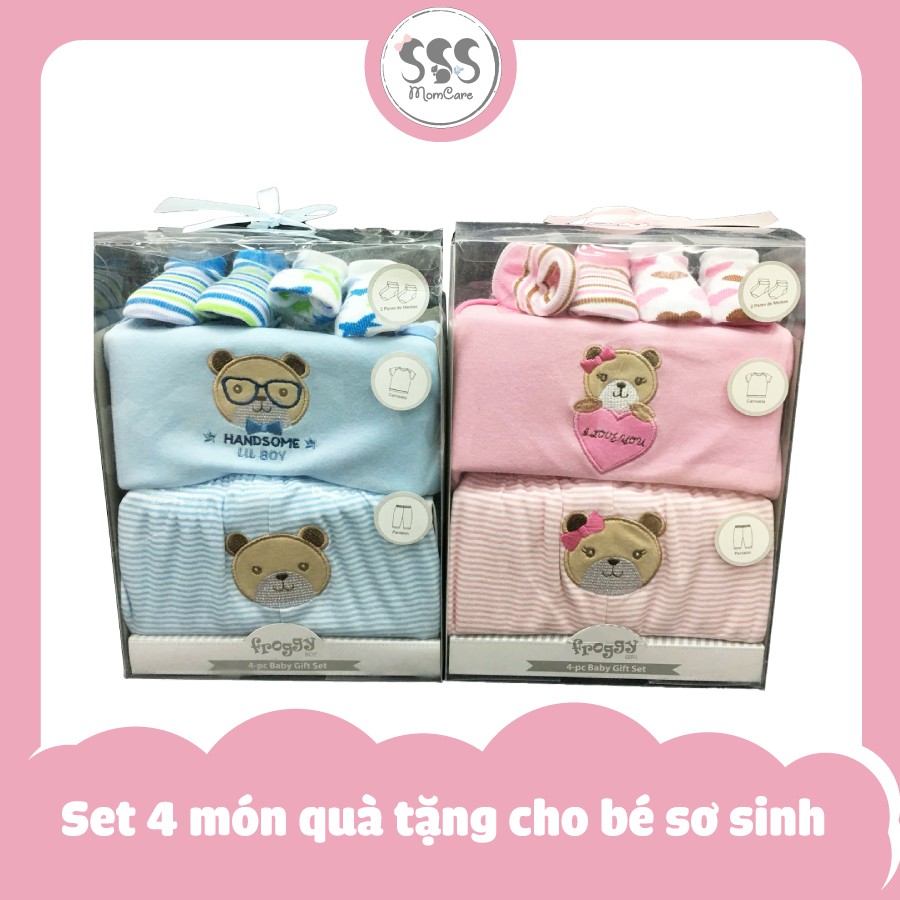 Set quà tặng 4 món cho bé sơ sinh - Set quà tặng đầy tháng