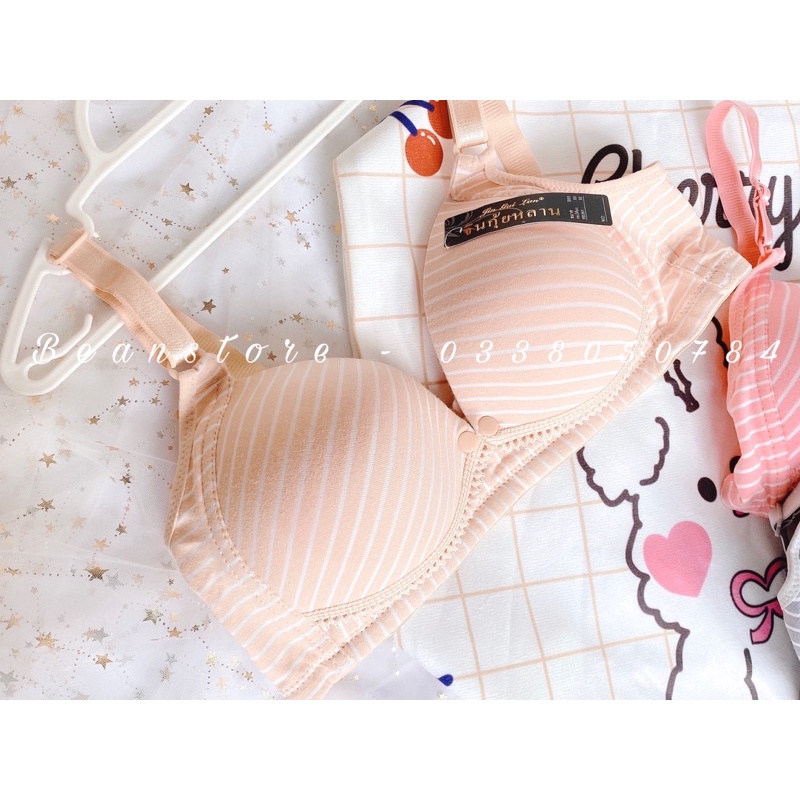 [ Hàng Mới Về ] Áo lót cho bé bú kẻ thái ( shop tự chụp)