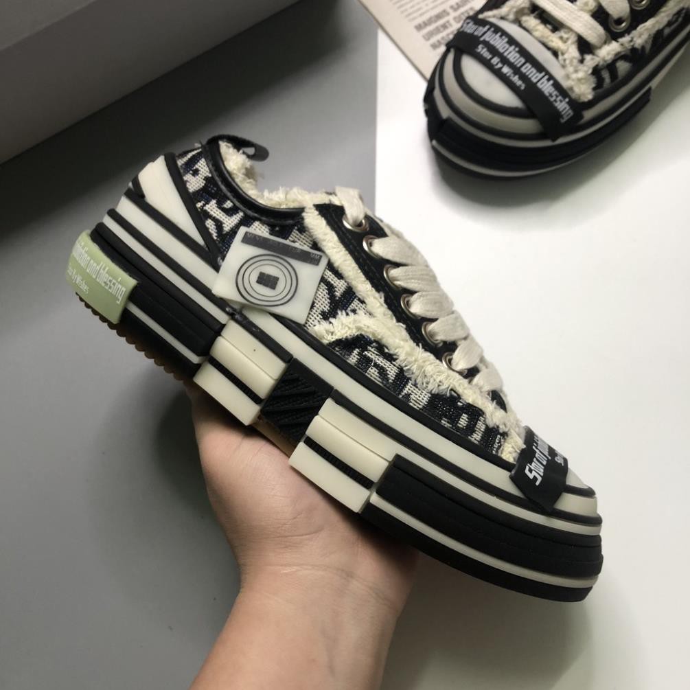 Giày Xvessel Dior Phong Cách Ăn Mày, Giày Thể Thao CV Rách Đế Gỗ Cá Tính, Tăng Chiều Cao 5 cm Bảo Hành Keo 12 Tháng | BigBuy360 - bigbuy360.vn