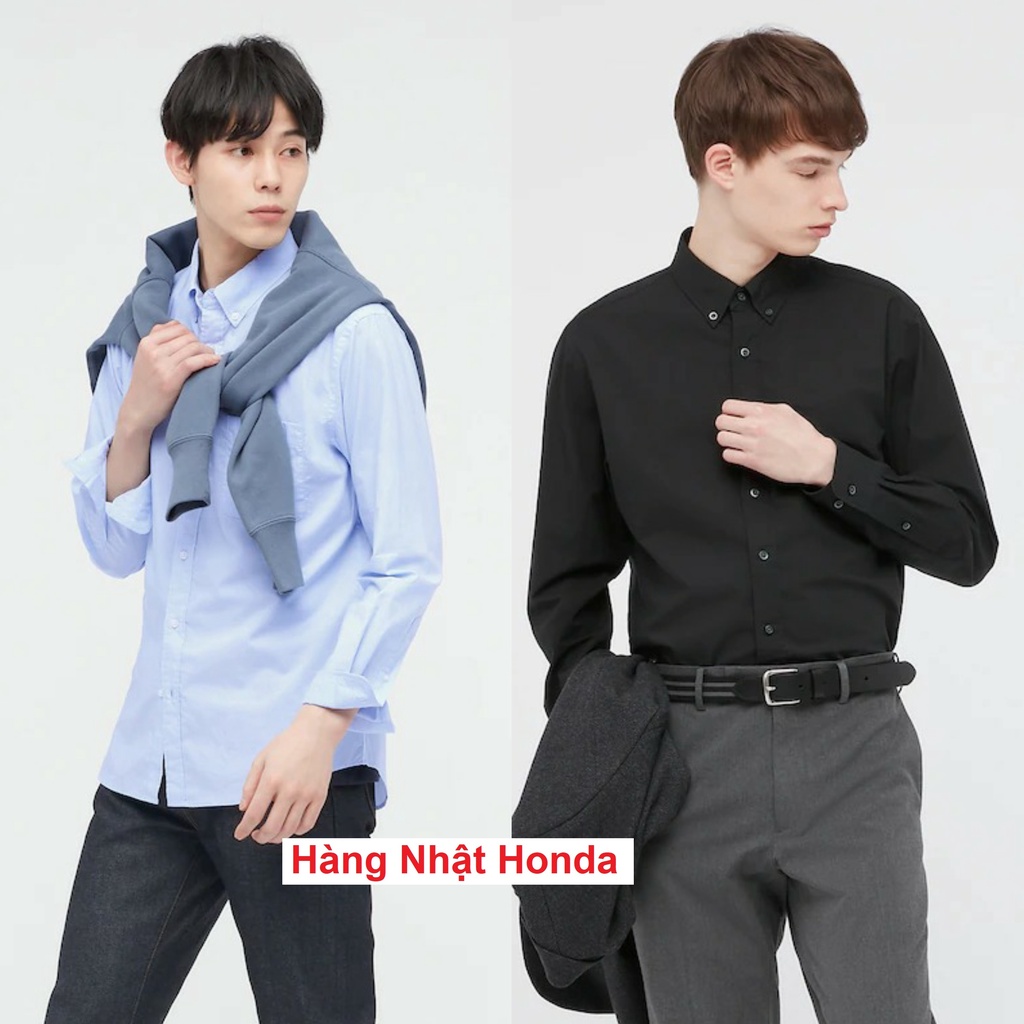 [Auth] Áo sơ mi cotton cực mịn Nam Uniqlo - Nhật Bản