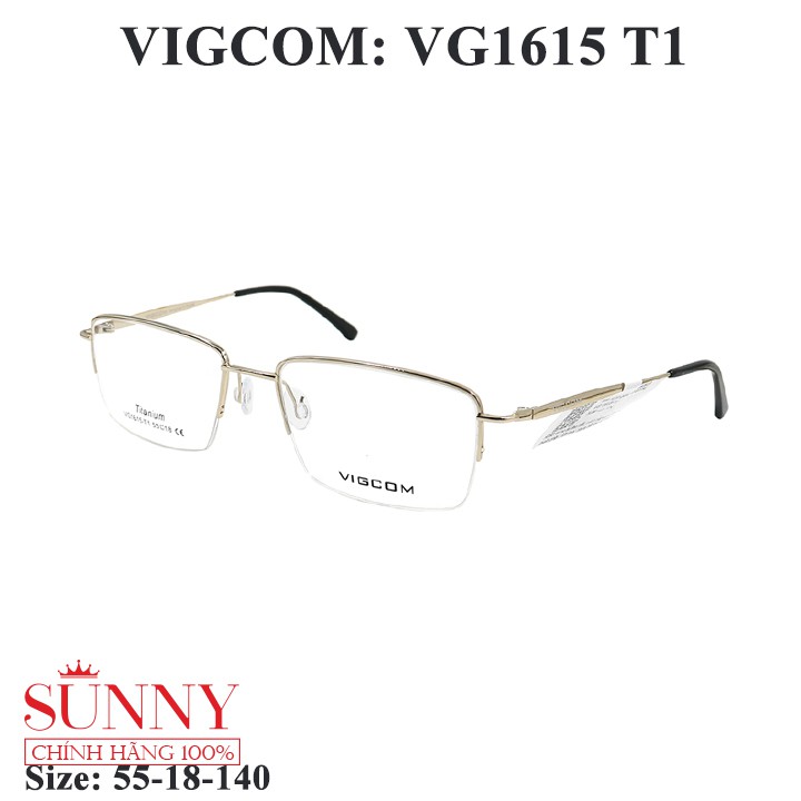 Gọng kính chính hãng nam nữ Vigcom VG1615 màu sắc thời trang ,thiết kế dễ đeo bảo vệ mắt