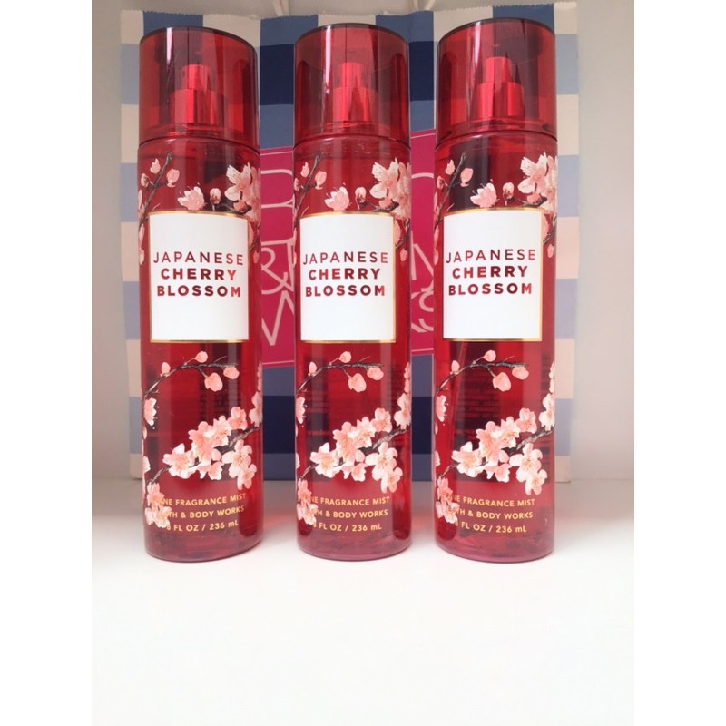 🌸🍐Hàng Mỹ-Xịt thơm toàn thân Body Mist JAPANESE CHERRY BLOSSOM 236ml Bath&Body Works❤ | Thế Giới Skin Care