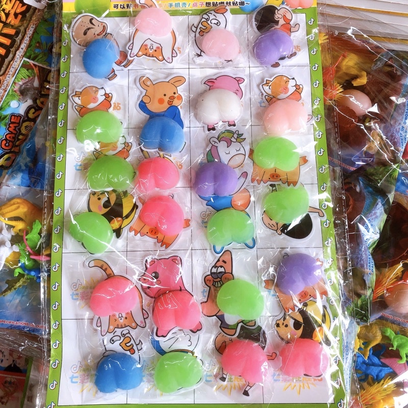 Sỉ 24 chiếc mông đào squishy sắc màu mềm mại hàng sẵn có