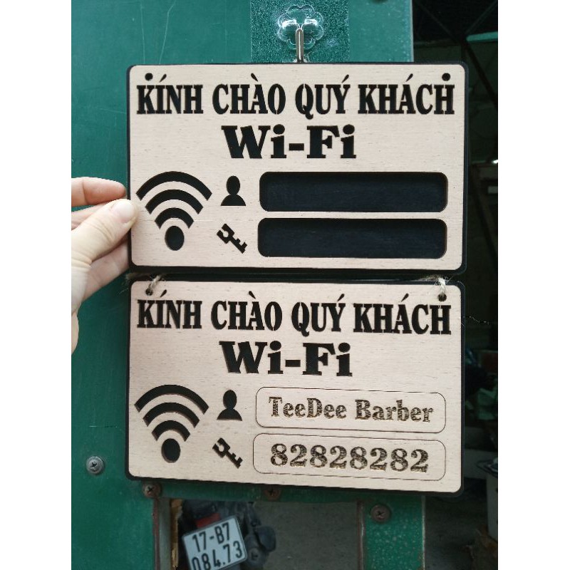 Bảng Gỗ Wifi - Password - Mẫu wifi,password