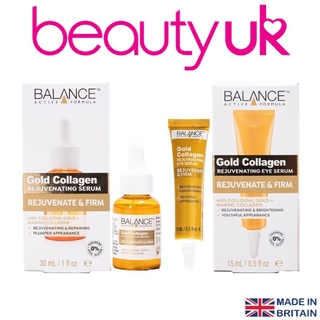 Combo serum cho mặt và mắt tinh chất Gold Collagen Balance Active Formula