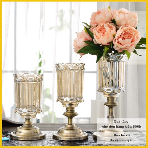Bình hoa chân cao phong cách châu Âu - Lamyhomedecor