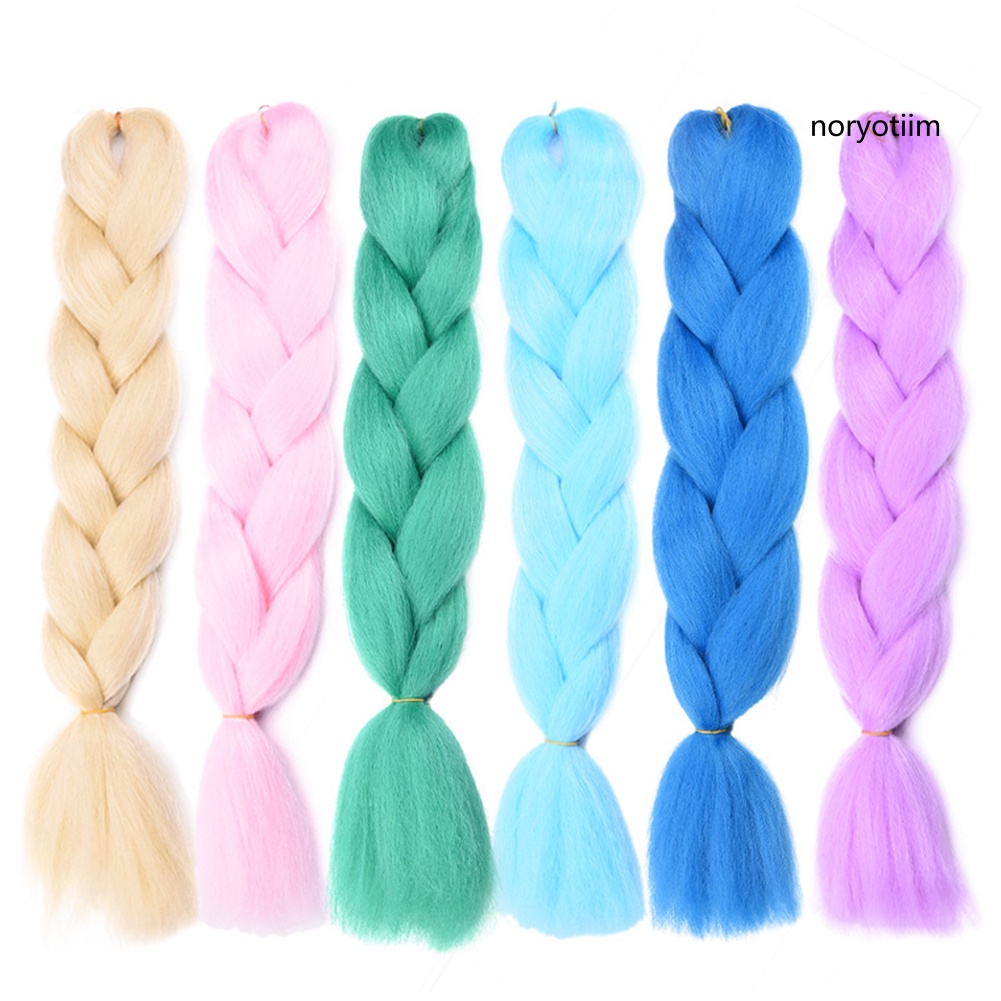 Tóc giả thắt bím nhuộm ombre độc đáo