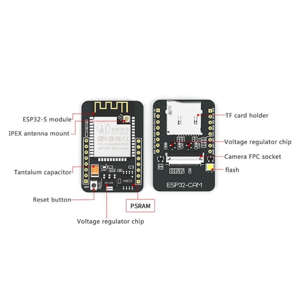 【READY STOCK】Mô Đun Wifi Esp32-Cam Wifi Esp32 Esp32 Cam Esp32-S 5v Kèm Mô Đun Ov2640 2mp | BigBuy360 - bigbuy360.vn