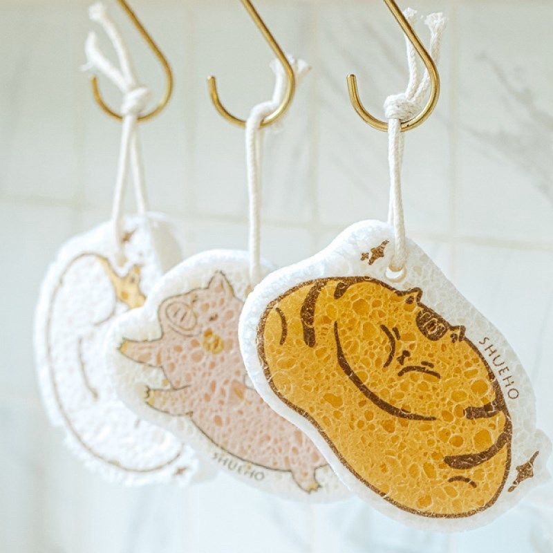 Sỉ 10k- Miếng Bọt Biển Rửa Chén Dễ Thương Có Nút Hít Mạnh